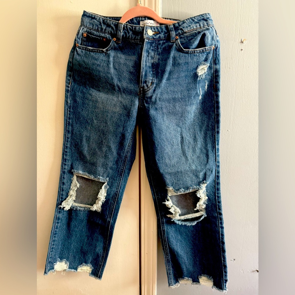 Vanilla Star Blue Ankle Cropped Jeans